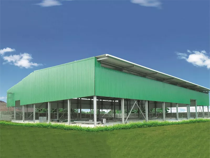 Mohaho oa Eco-friendly Prefab Metal Warehouse